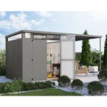 KOVINSKA VRTNA HIKA KARIBU OSTEN 2 SIVI ALUMINIJ 220X220X215